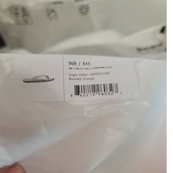 NWT allbirds Unisex Sugar Zeffer 2 - bouyant orange - Women 8 / Men 6 - Picture 4 of 4